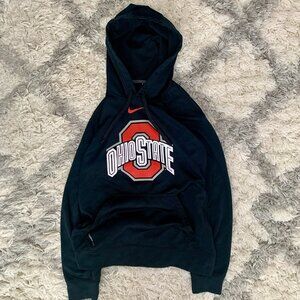 Ohio State Nike Therma Fit Hoodie Men's Medium Athletic Black NCAA Pullover Logo